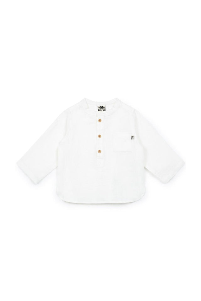 Chemise - Matt beige Bébé gaze de coton - Image principale