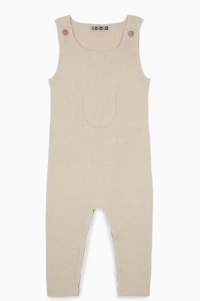 Dungaree - Newborn Beige Baby in a knit - Image principale