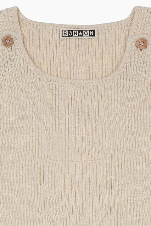 Salopette - naissance beige Bébé en maille - Image principale