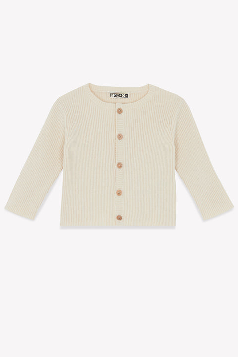 Cardigan - Minot beige Bébé en maille - Image principale