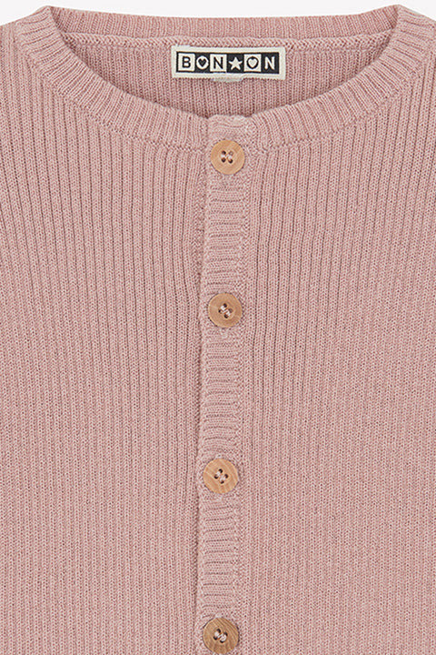 Cardigan - Minot rose Bébé en maille - Image principale