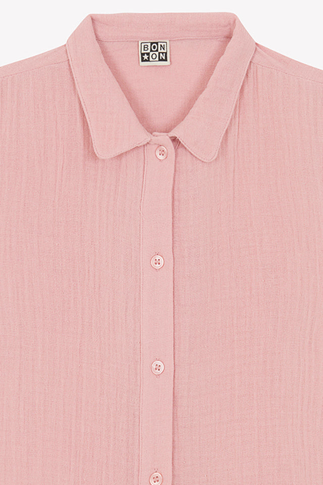 Dress - Rafia Pink in double cotton gauze - Image alternative
