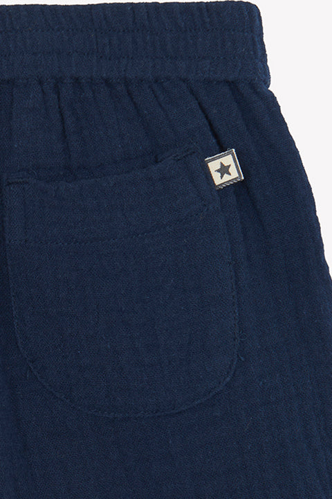 Short - Ramb bleu Bébé en gaze de coton - Image principale