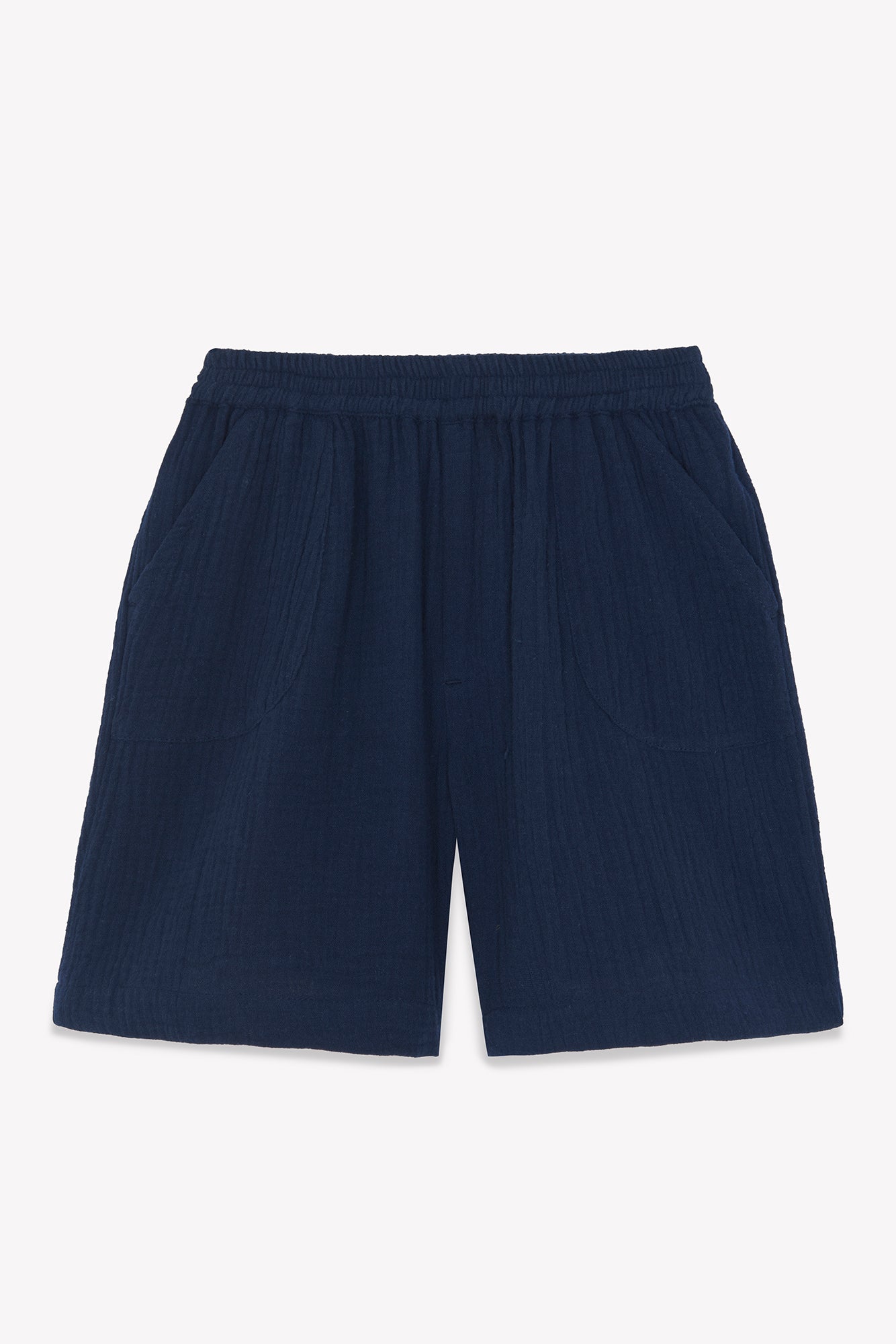 Short - Rambo Blue in double gauze of Organic cotton GOTS certified