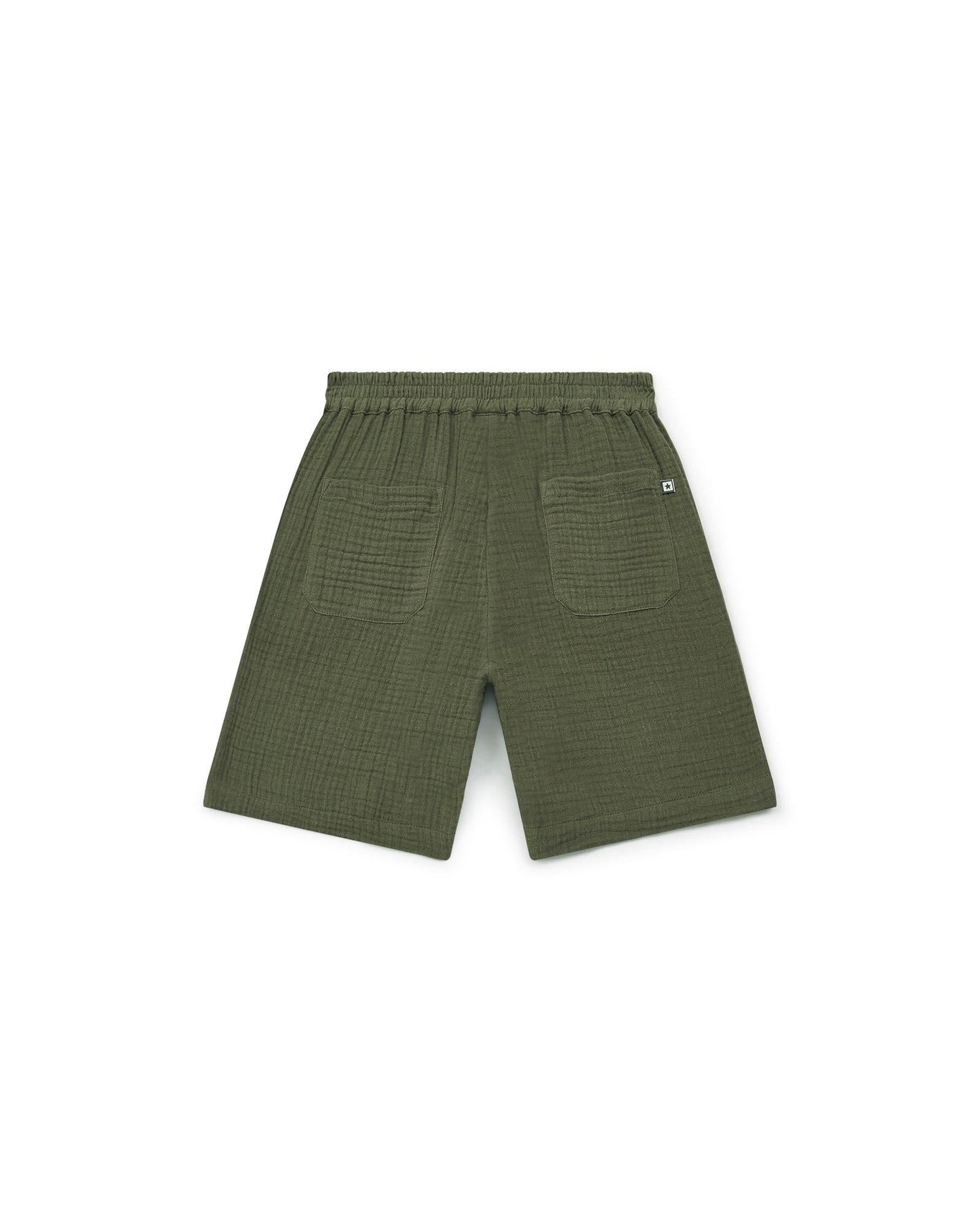 Short - Rambo Green in double gauze of Organic cotton GOTS certified