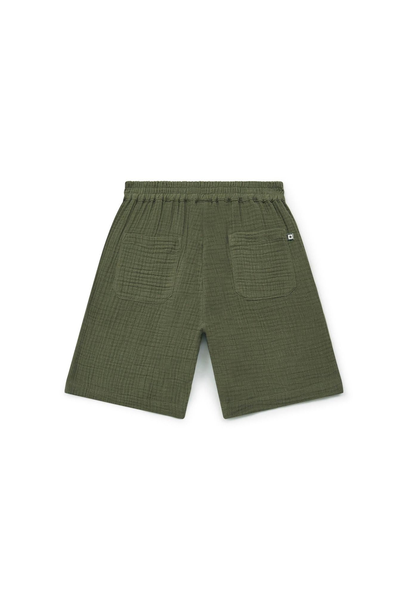 Short - Rambo Green in double gauze of Organic cotton GOTS certified