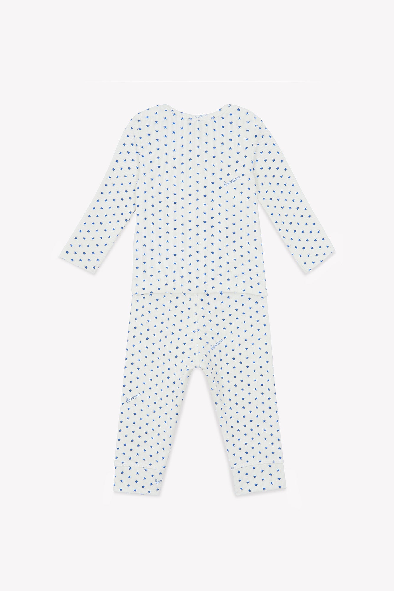 Ensemble - pyjama 2 pièces bleu Bébé en coton imprimé étoiles