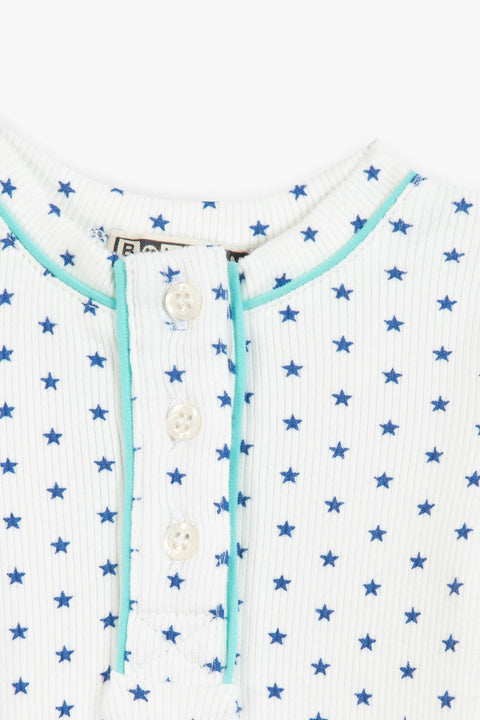 Pyjama - bleu Bébé imprimé étoiles - Image principale