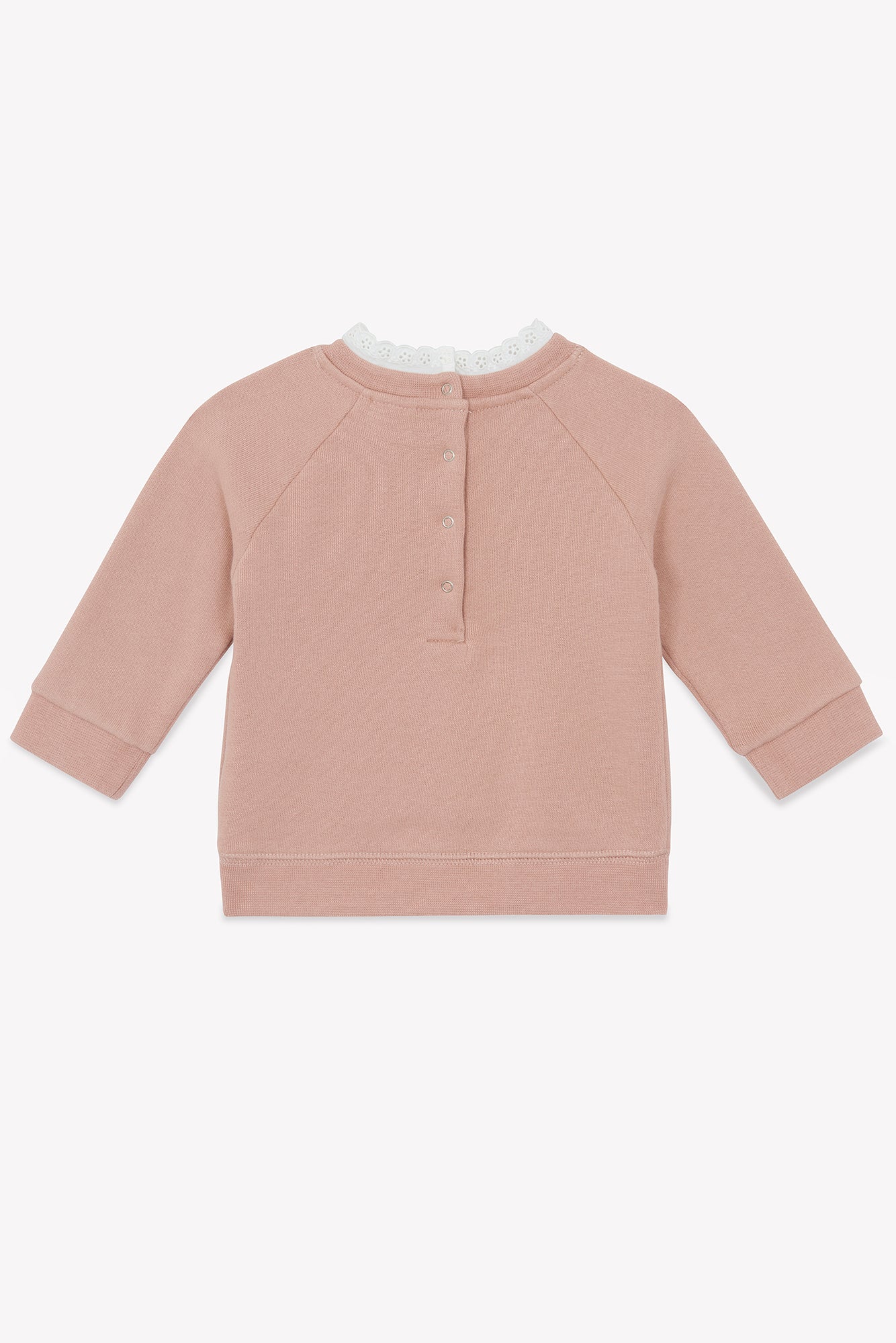 Sweatshirt - Pink Baby In 100% organic cotton