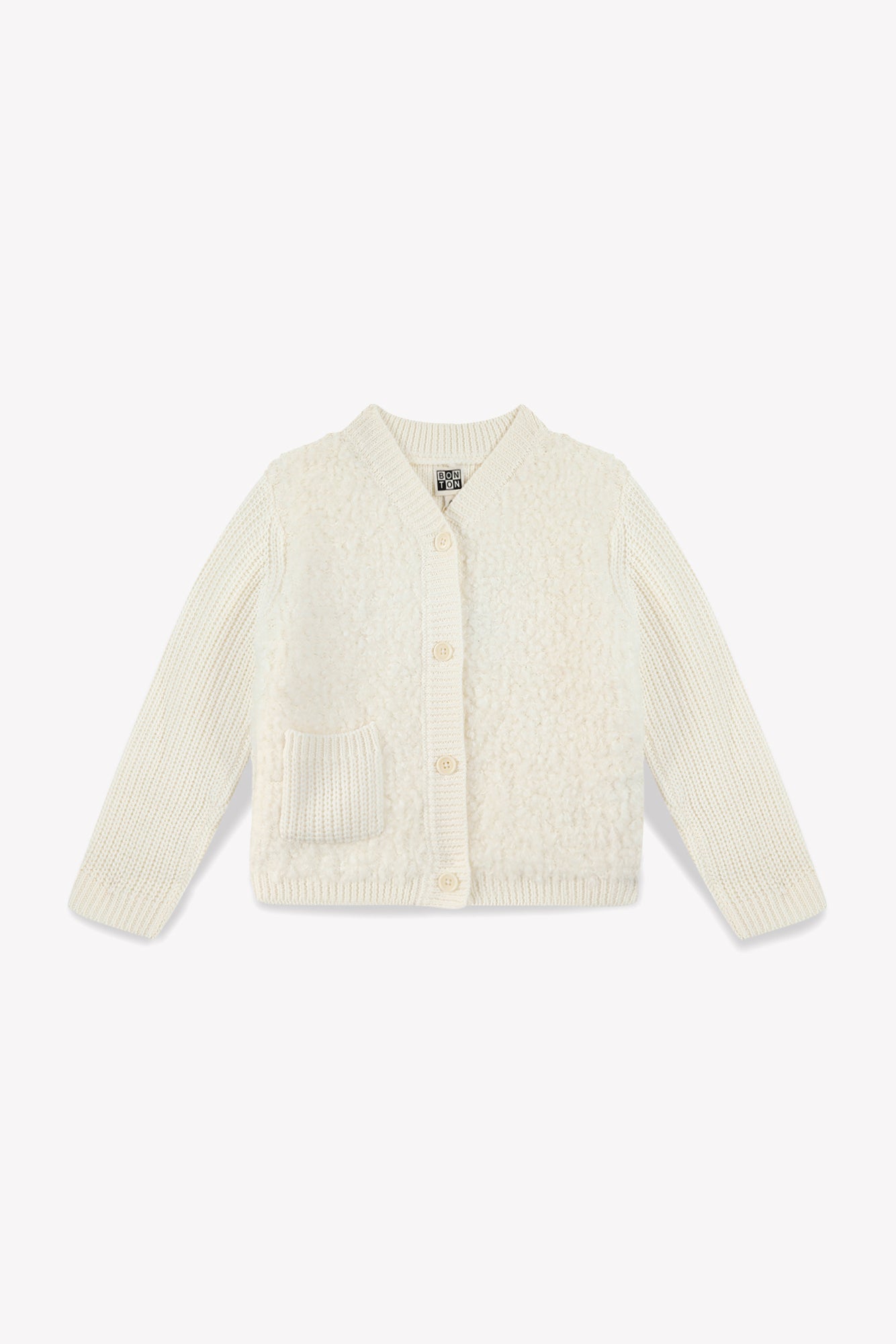 Cardigan - Girl Terry Cream