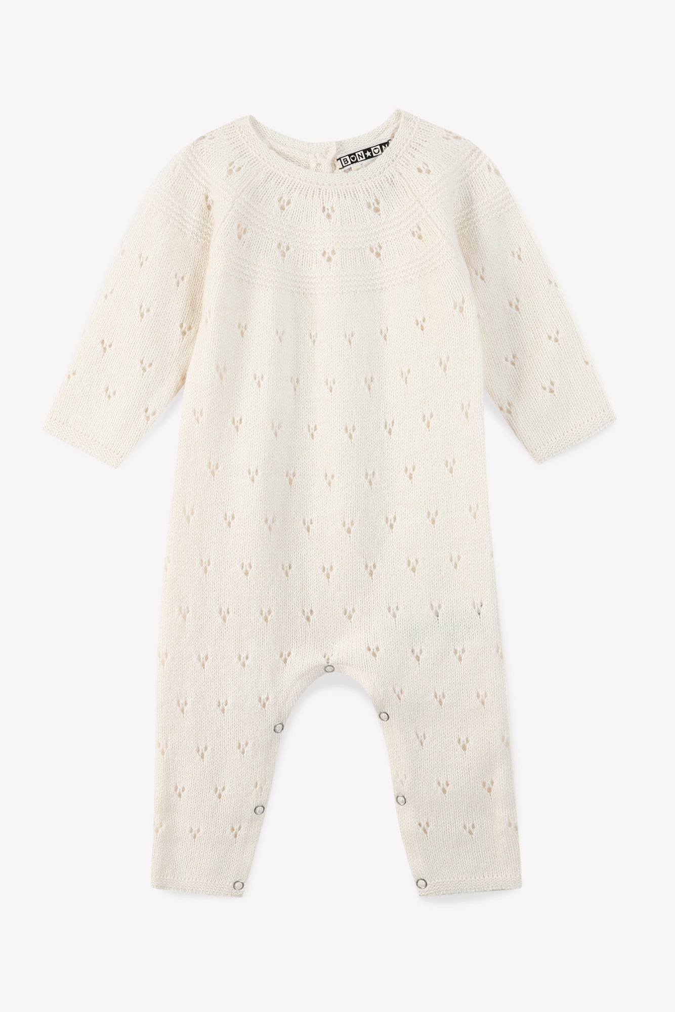 Combinaison - bébé détail ajouré laine et coton