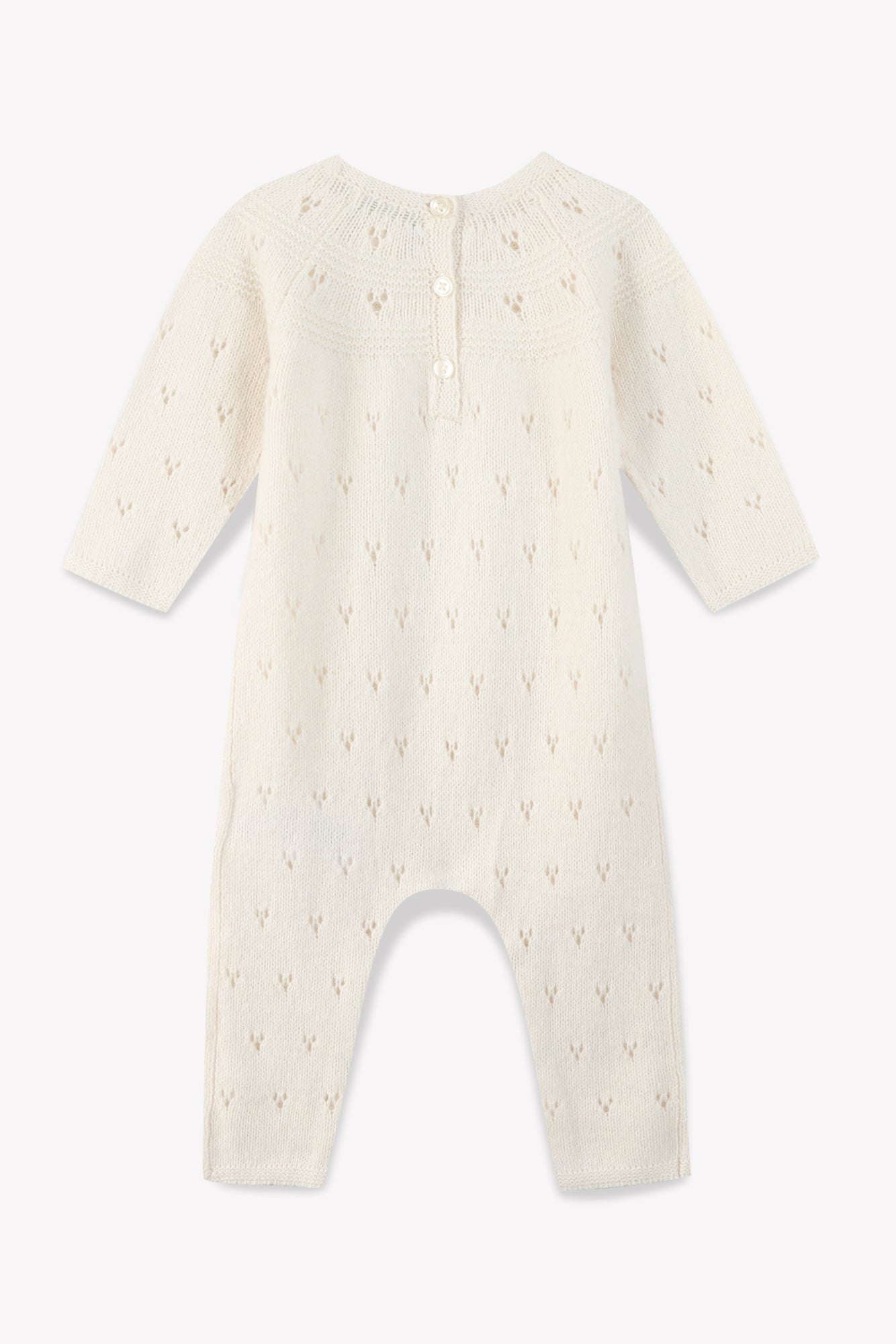 Combinaison - bébé détail ajouré laine et coton