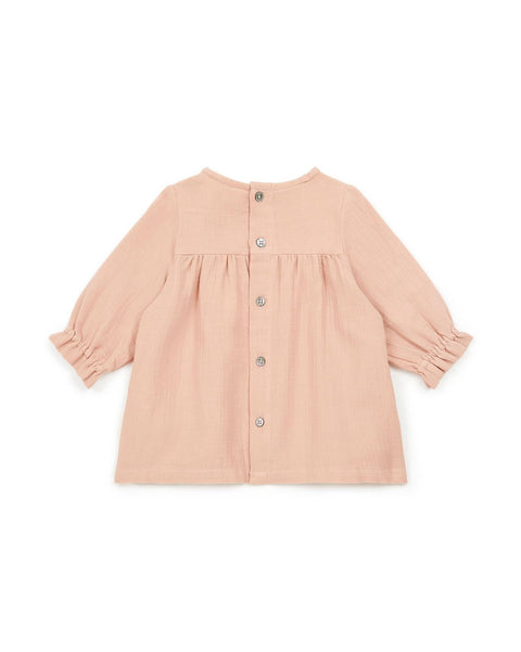 Robe - Pampille rose Bébé en gaze de coton - Image principale