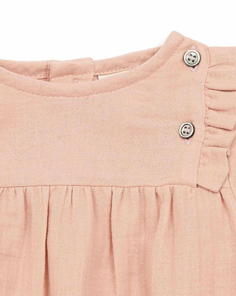 Robe - Pampille rose Bébé en gaze de coton - Image principale