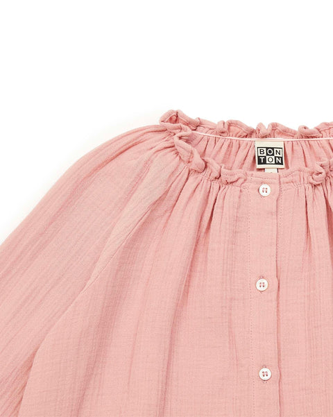 Blouse - Reinette rose en gaze de coton - Image principale