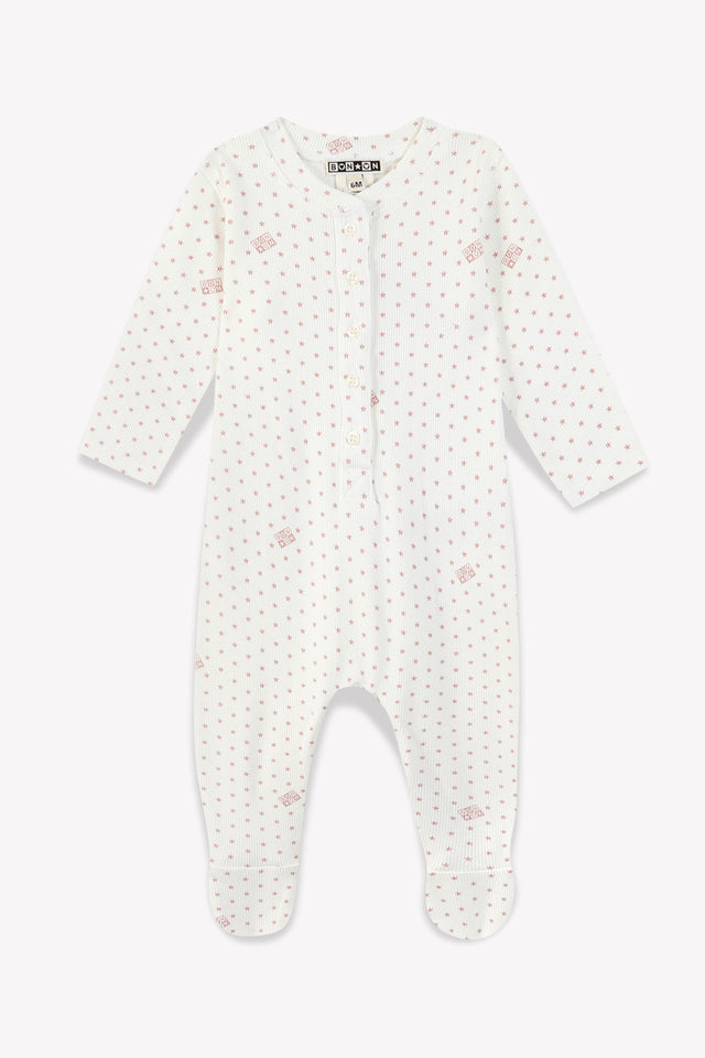 Pajamas - Baby cotton Ribbed stars - Image principale