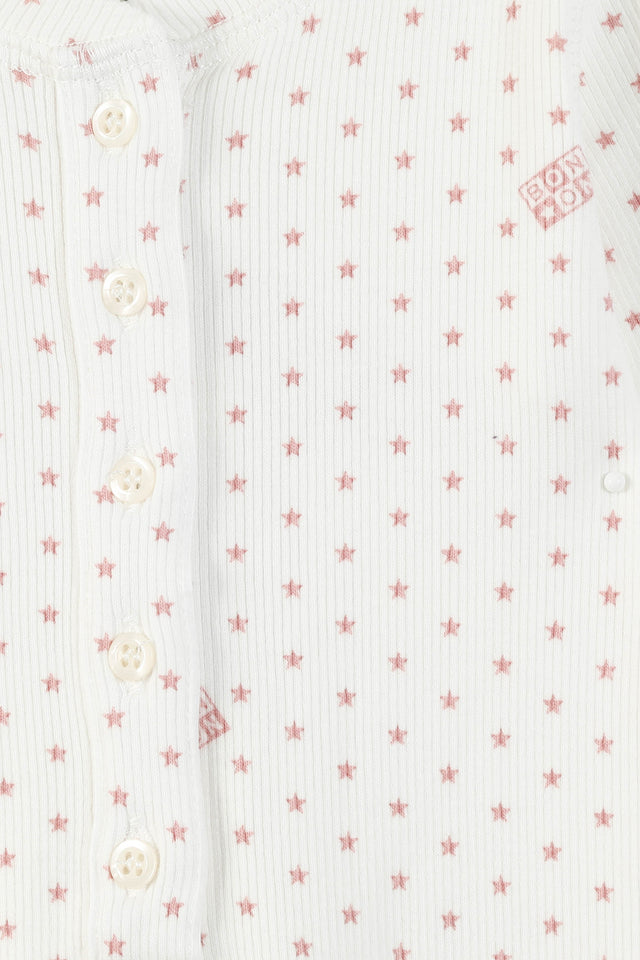 Pyjama - bébé coton côtelé semi d'étoiles - Image alternative