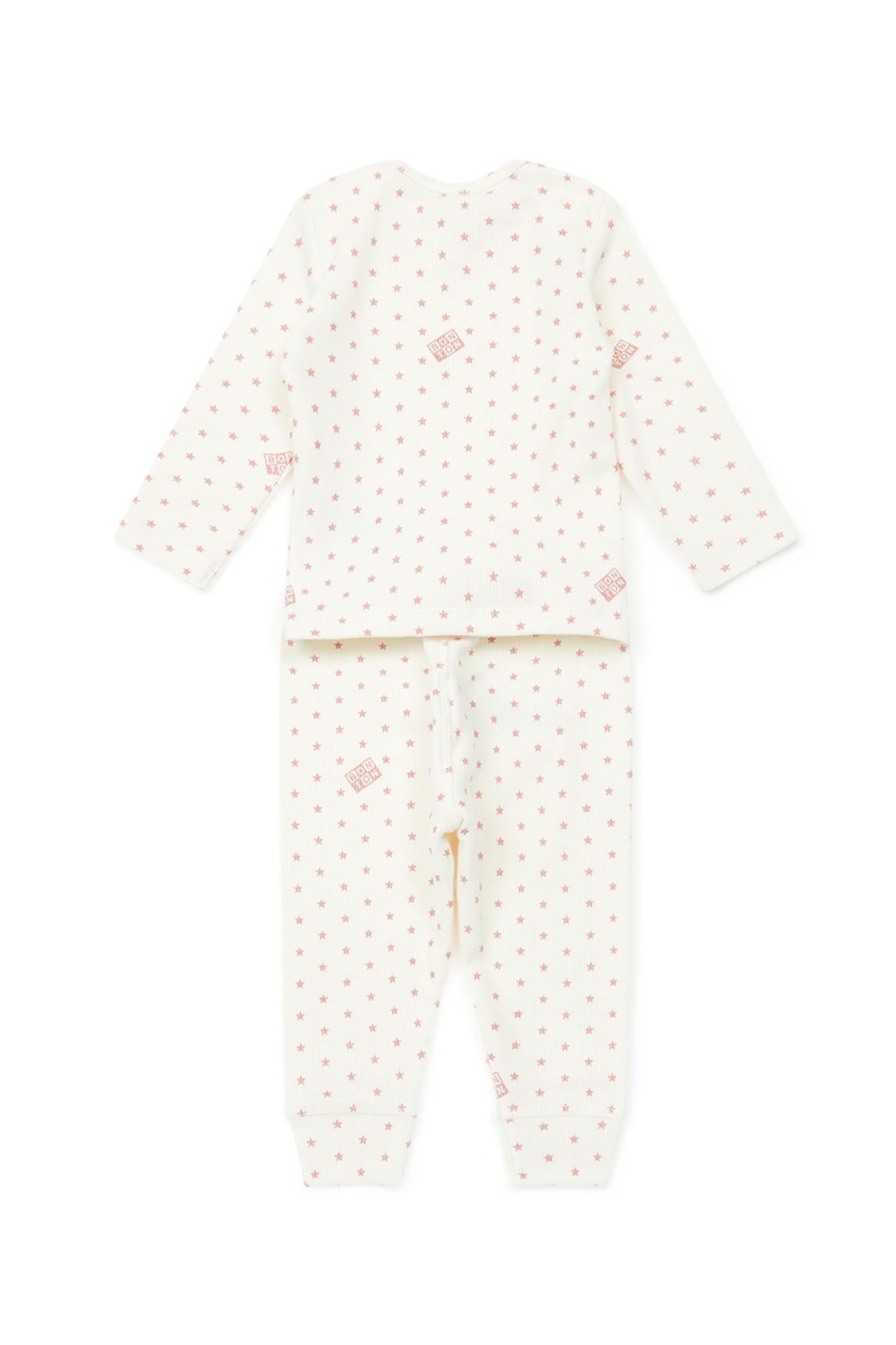 Ensemble - bébé coton côtelé semi d'étoiles