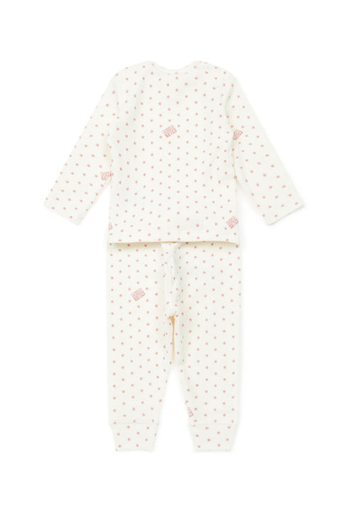 Ensemble - bébé coton côtelé semi d'étoiles - Image principale