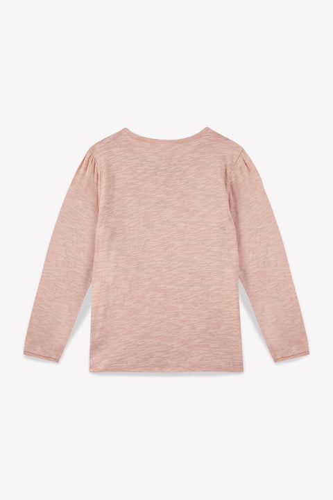T-shirt - uni rose fille - Image principale