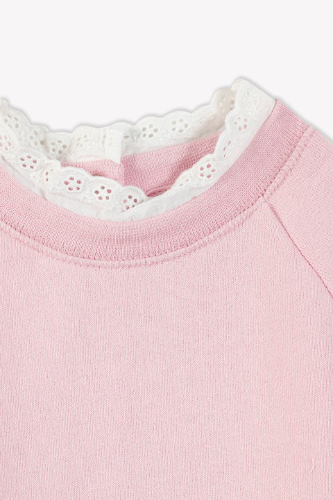 Sweat - Bébé molleton Col Dentelle coton Bio - Image principale