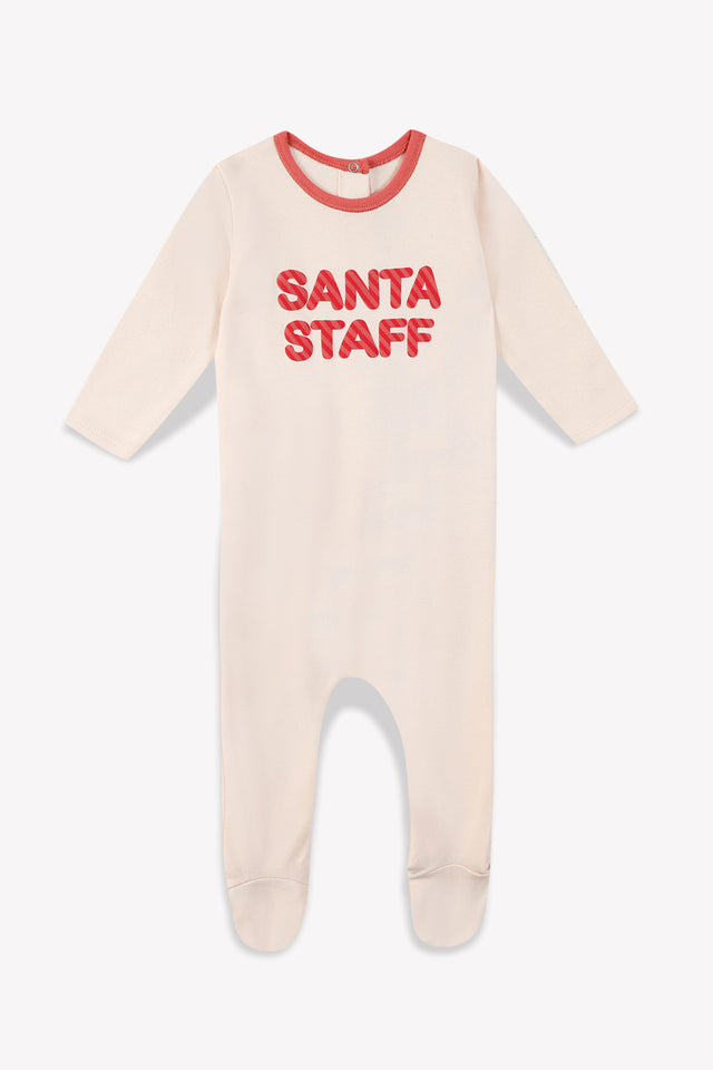Pajamas - Baby Christmas Santa Staff Eau de Pink - Image principale