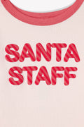 Pyjama - Noël fille Santa staff eau de rose