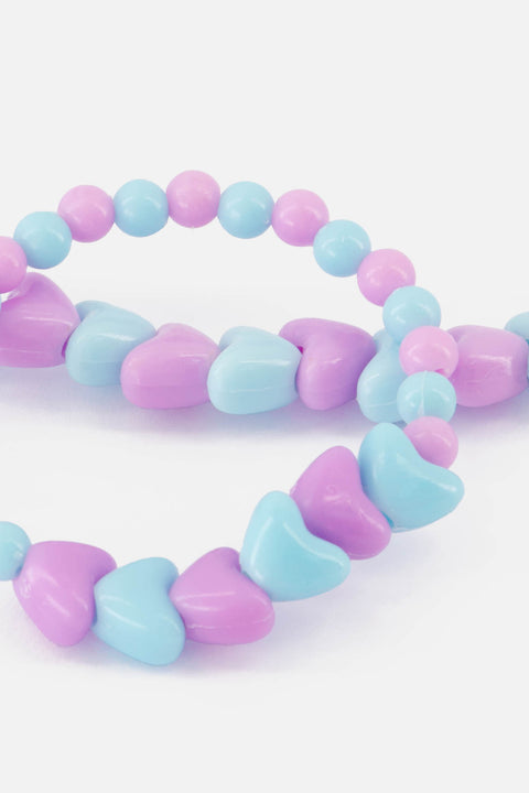 Set Necklace Bracelet - Blue Heart - Image principale