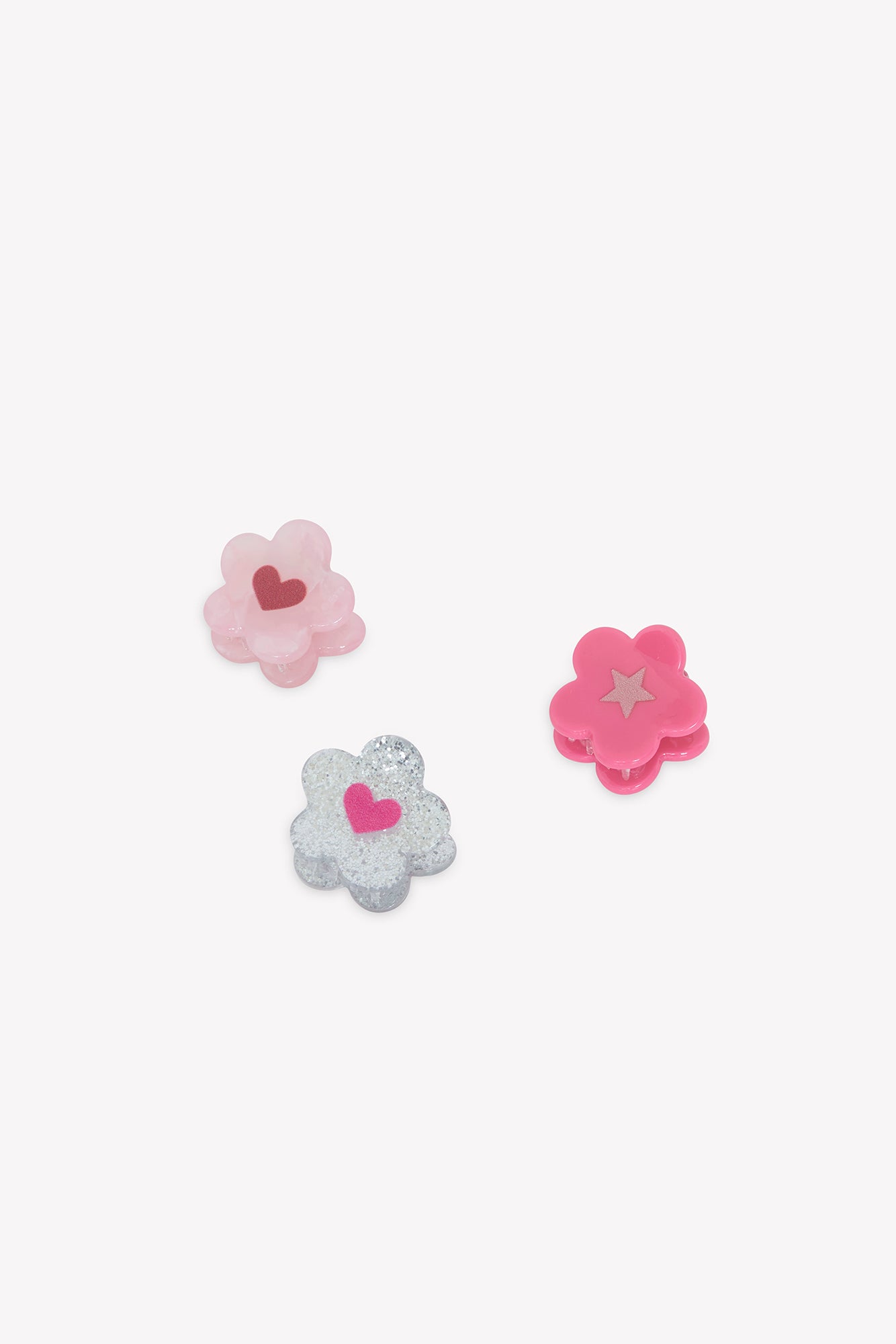 Set Barrettes - Rose Fleurs