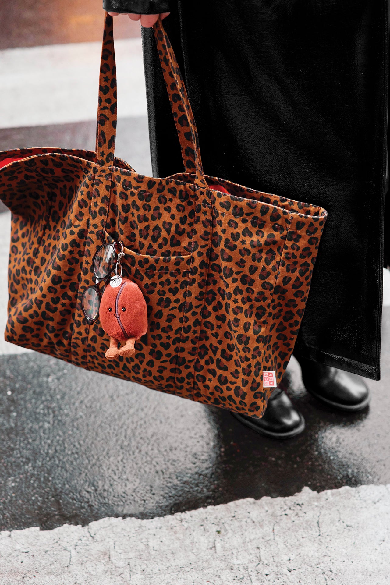 Medium shopping bag - Print Bonton leopard