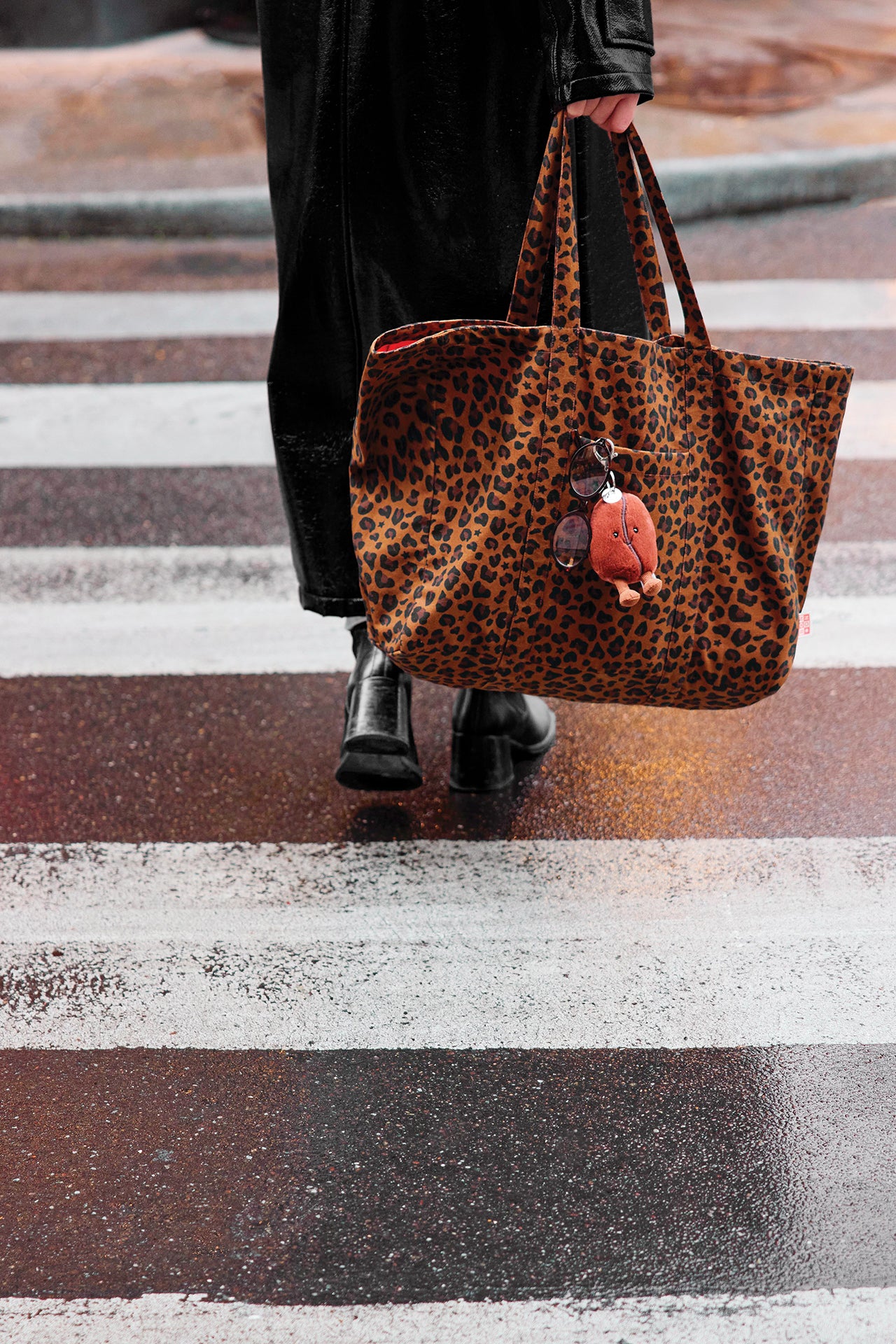 Medium shopping bag - Print Bonton leopard