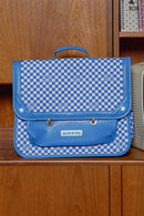 Schoolbag - Blue Checkerboard