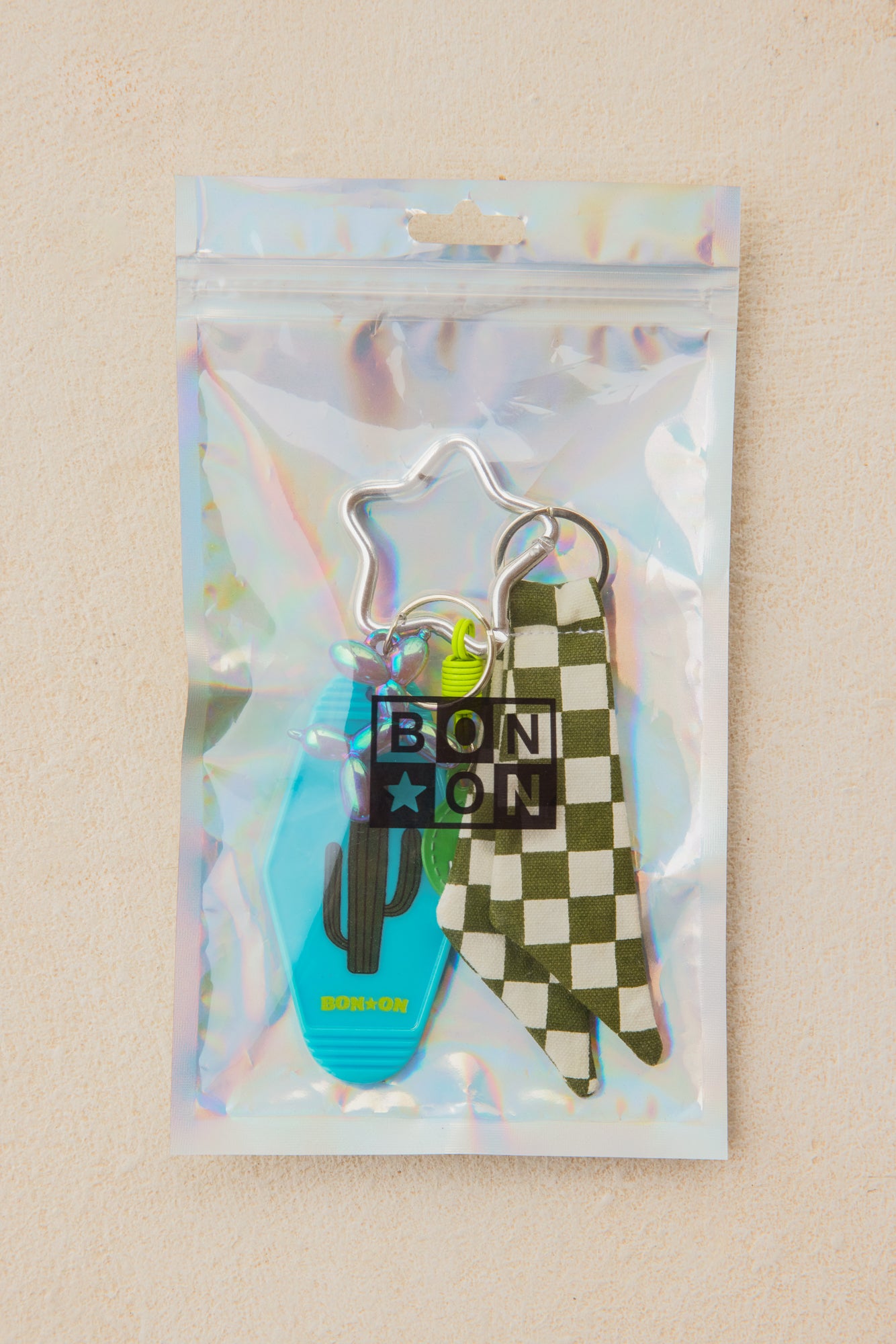 Porte-clés - Grigri Damier Cactus