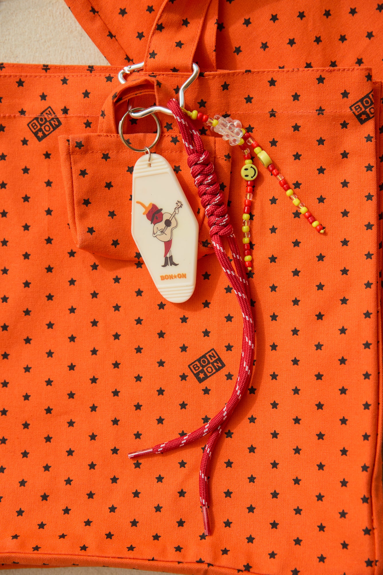 Porte-clés - Grigri Cabas Orange Vif
