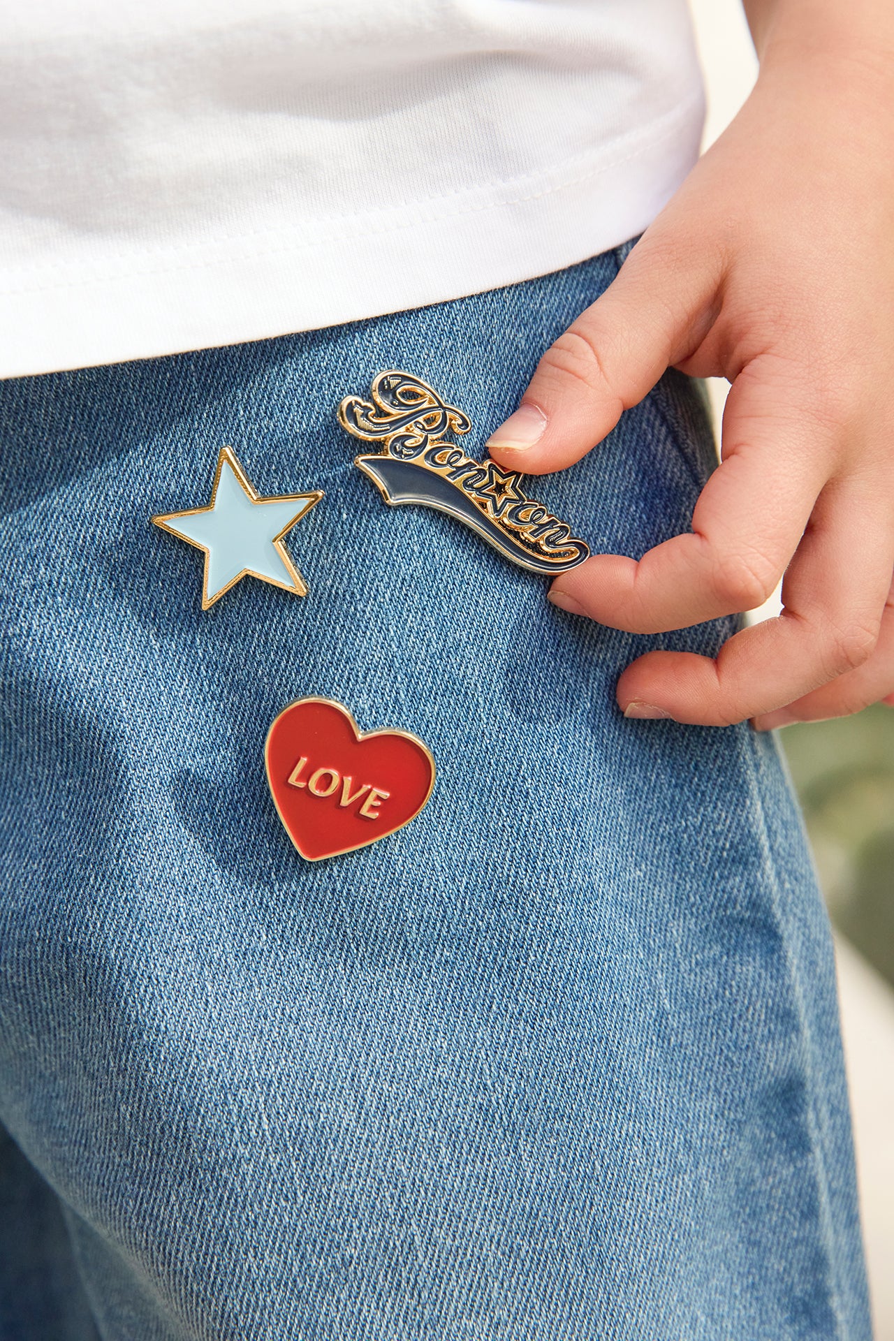 Set 3 Pins - Vintage Blue