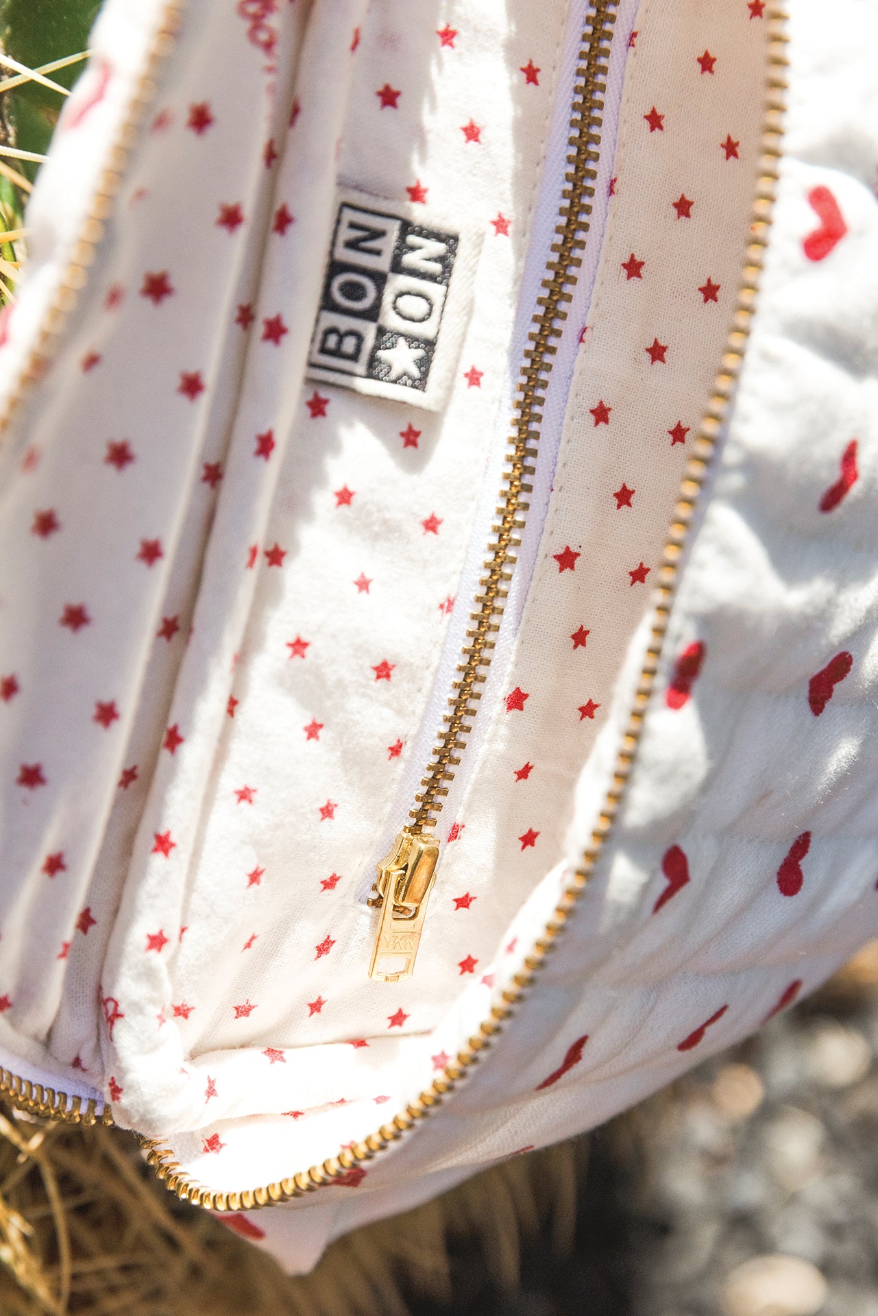 Banane - Cœurs rouges