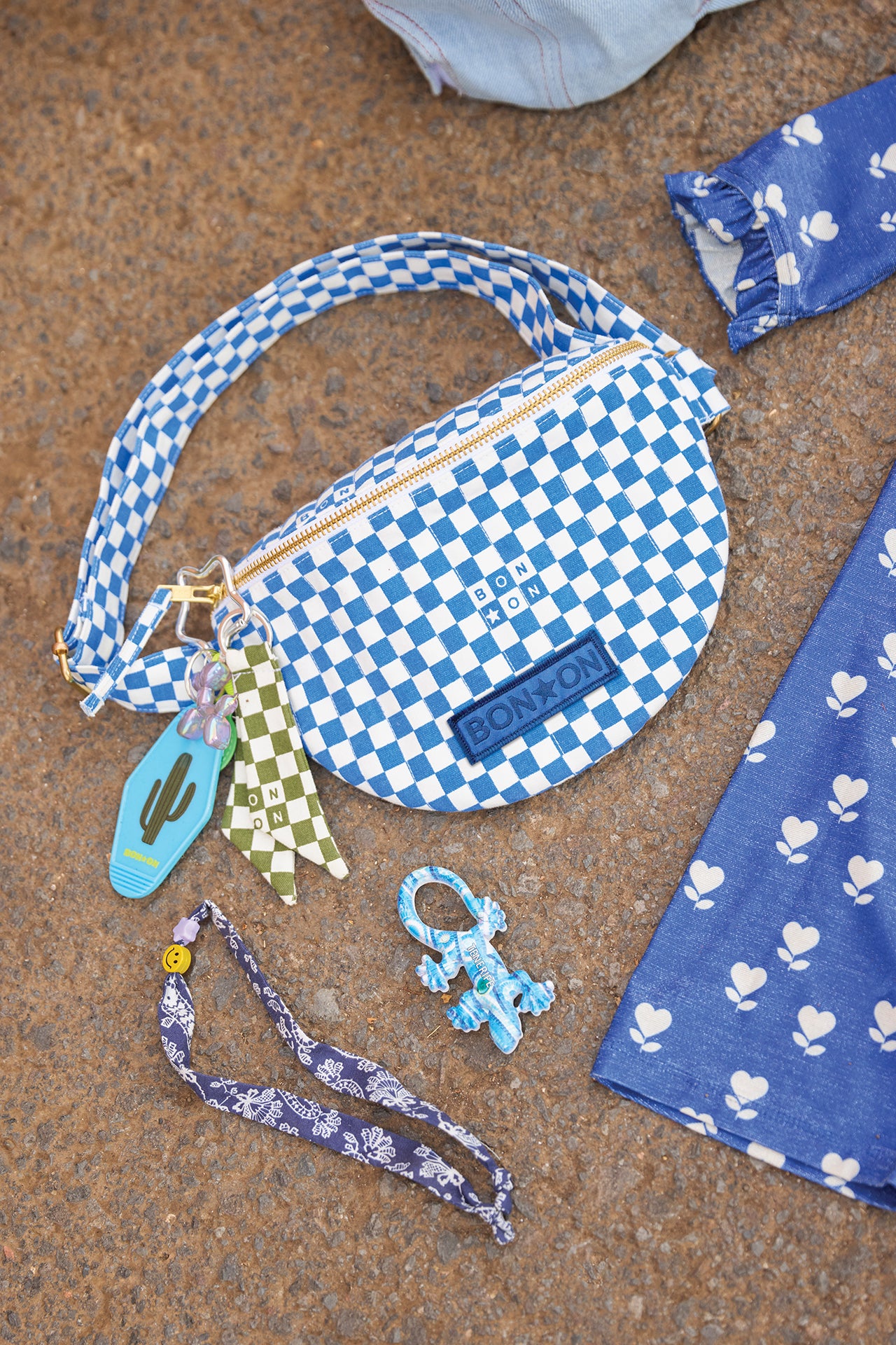 Banane - Damier bleu