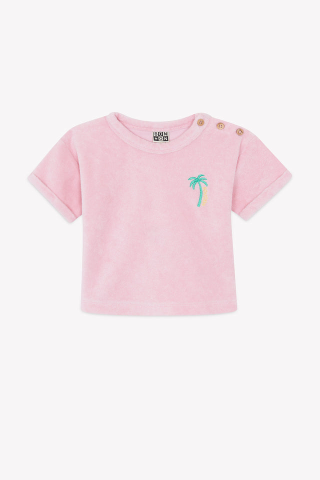 T-shirt - Livia  Pink sponge bule - Image principale