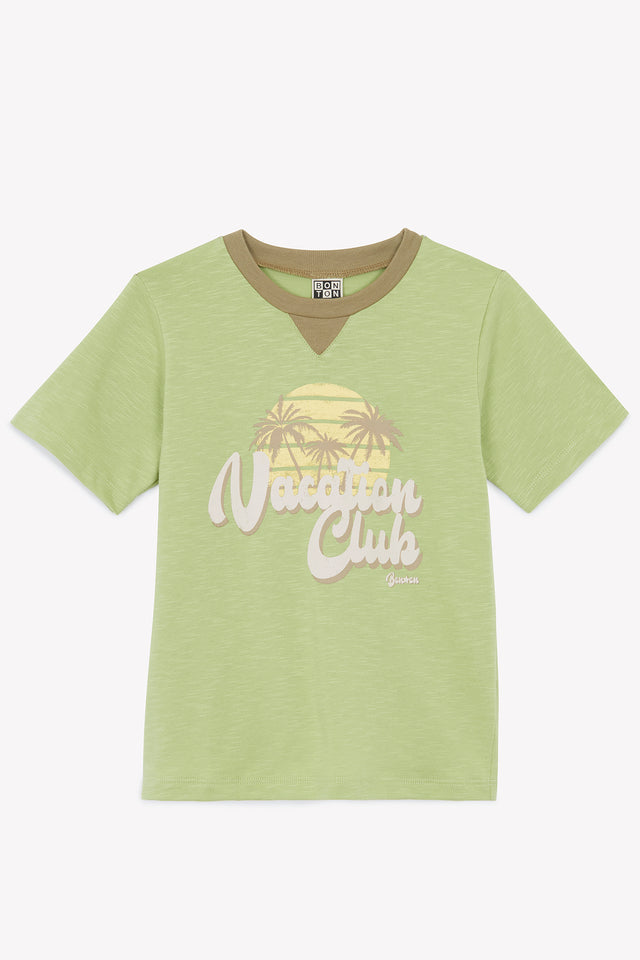 T-shirt - Lodestie vert  imprimé "Vacation Club" - Image principale