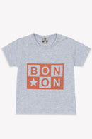 T-shirt - Tuba  gris chiné logo Bonton