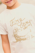 T-shirt - Tubo White hammock Print "Fire Camp"