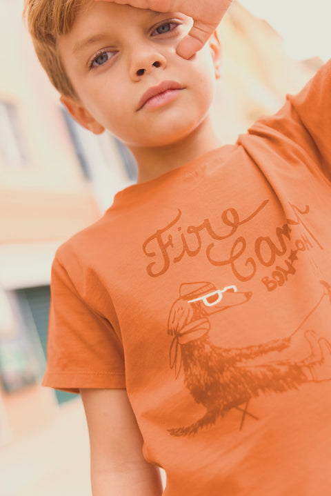 T-shirt - Tubo sausage Print “Fire Camp” - Image principale