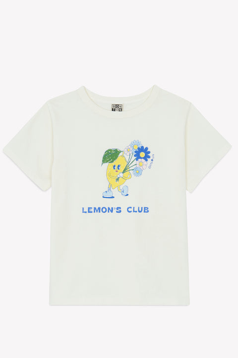 T-shirt - Tubo écru bonton illustration "Lemon Club" - Image principale