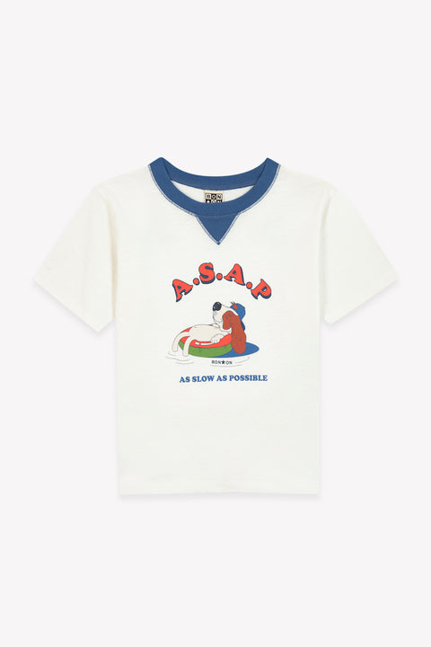 T-shirt - Lodestie écru bonton illustration chien - Image principale