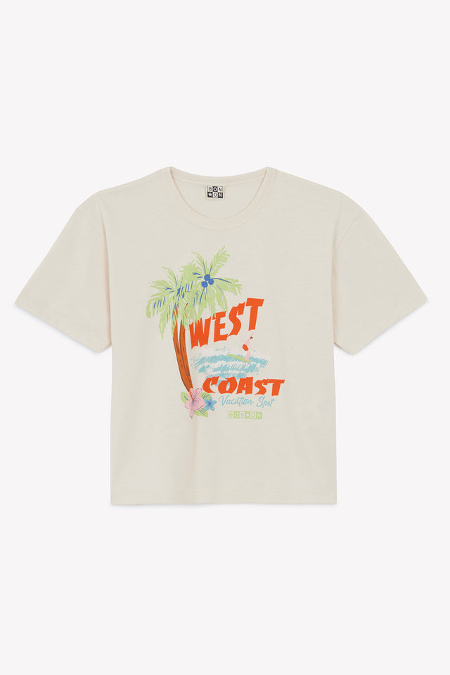 T-shirt - Livo panacotta Print “West Coast” - Image principale