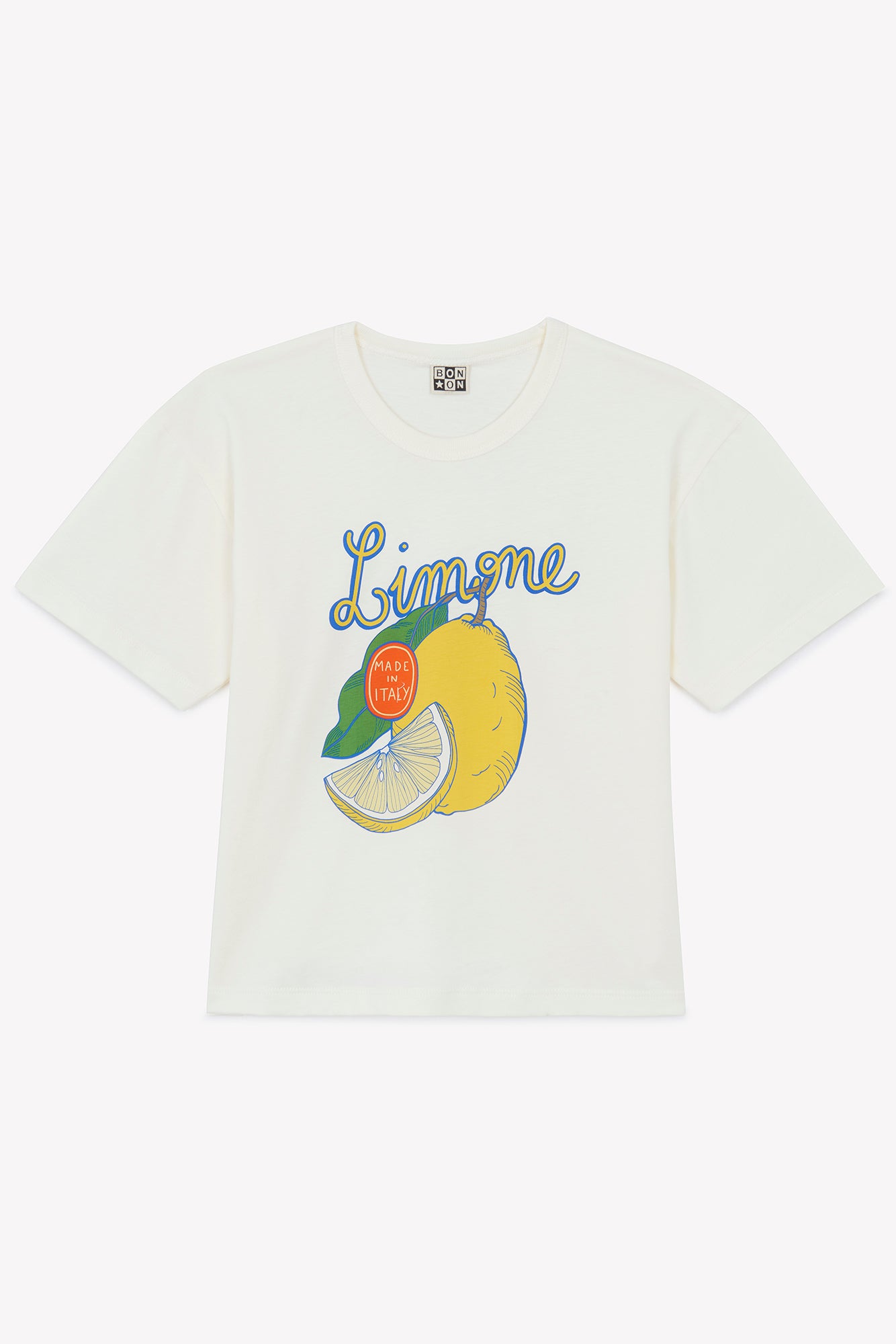 T-shirt - Livo écru Bonton illustration "Limone"