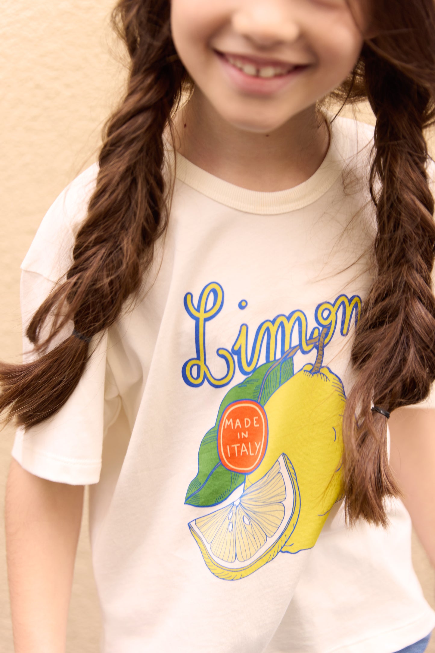 T-shirt - Livo écru Bonton illustration "Limone"