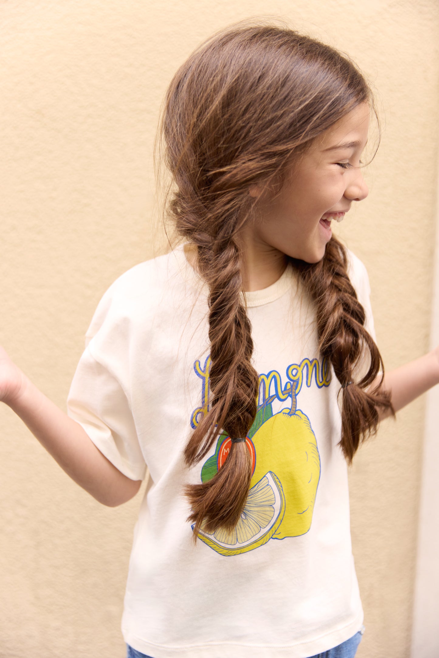 T-shirt - Livo écru Bonton illustration "Limone"