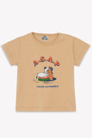 T-shirt - Tuba  Beige nap Illustration "ASAP dog"