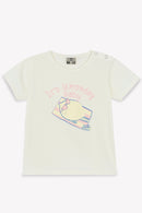 T-shirt - Tuba lemon day écru Bonton